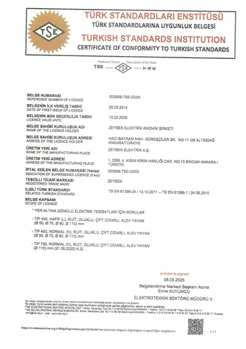 A TS EN 61386-24 védőcsövek eredeti gyártói PDF első oldalának kicsinyített indexképe