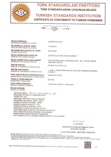 A TS EN IEC 61386-21 merev védőcsövek eredeti gyártói PDF első oldalának kicsinyített indexképe