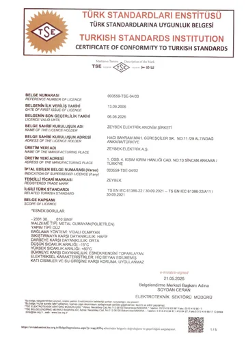 A TS EN IEC 61386-22 védőcsövek eredeti gyártói PDF első oldalának kicsinyített indexképe